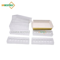 14 paquets de boîtes d'emballage transparentes en PET pour macarons, boîtes cadeaux transparentes en PET pour biscuits, baklavas et friandises