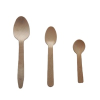 Ustensiles personnalisés imprimés, cuillère, fourchette et couteau jetables en bois de bouleau 140/160 mm, ensemble de couverts en bois, emballage individuel