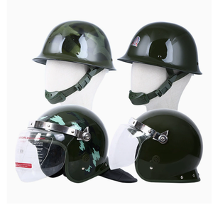 Casque de sécurité en acier DF1214 EDS pour l'école, les entreprises et les agents de sécurité, couleur camouflage noir-vert, accessoires - Product Image 2