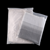 Sac en plastique givré avec fermeture éclair pour vêtements, t-shirts et maillots de bain