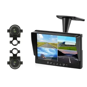 Monitor de carro 10 polegadas ahd 4ch, câmera de vigilância traseira para caminhão automotivo, câmera quad