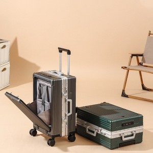 Maleta Multifuncional con Apertura Frontal, Asa de Cartón, Ruedas Giratorias de PC, Ligera, Unisex, de 20 Pulgadas, para Viajes de Negocios - Product Image 2