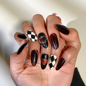 10/24 pièces <span class=keywords><strong>Faux</strong></span> ongles complets en acrylique pur, faits main, de haute qualité, œil de chat rouge, originaux, réutilisables, pour usage professionnel, vente en gros - Product Image 5