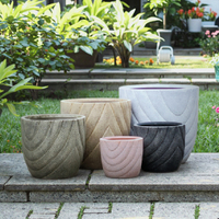 Pots à fleurs en fibre de verre multicolores les plus vendus, pots de plantation pour jardin extérieur, écologiques, légers, durables, avec trou de drainage