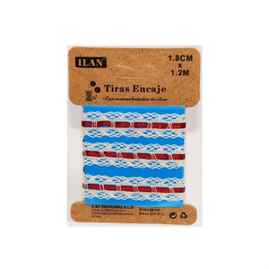 Nastro in pizzo Ilan 1,8 cm x 1,2 m colore bordeaux per decorazioni e artigianato - Product Image 1