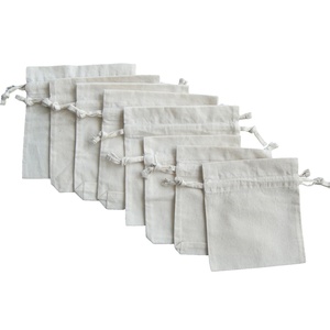 ถุงผ้าดิบออร์แกนิคแบบมีเชือกผูกสั่งทำพิเศษ - Product Image 2