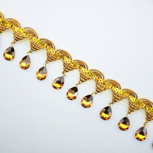 Ciondolo in oro e argento massiccio monocolore con gemma, nappe a pagoda, pizzo, fatto a mano, fai da te, etnico, 4,5 cm, materiali per accessori - Product Image 4