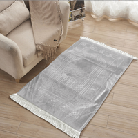 Tapis de prière islamique 70*110cm antidérapant en polyester, soutien doux pour les genoux, lavable pour la maison et la mosquée