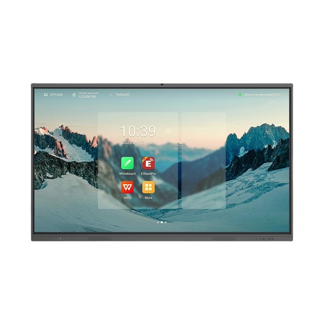 98H5 Smart LED TV 4K LCD Android System USB & HDMI Interface Black Conference Display Equipment for Home & Hotel Use