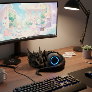 Supporto per Altoparlante a Forma di Drago da Scrivania, Stampato in 3D, Decorativo in Plastica, 21x20x10 CM, Multicolore, Estetica Anime, Decorazione Rilassante, USA - Product Image 4