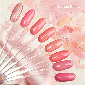 Juego de Esmalte de <span class=keywords><strong>Uñas</strong></span> en Gel Color Miel Naranja de Moda, Esmalte de <span class=keywords><strong>Uñas</strong></span> en Gel con Brillo Rosa Nude, Barniz de <span class=keywords><strong>Uñas</strong></span> UV LED <span class=keywords><strong>para</strong></span> Salón Profesional - Product Image 3