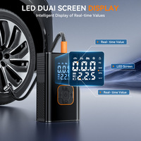 Pompa Ban Mobil Pintar Nirkabel Portabel Layar Digital Bahan ABS 12V Pompa Ban Multi-Fungsi Power Bank Mobil