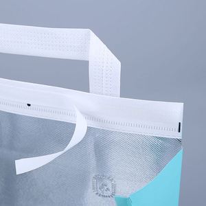Custom Grocery <b>Shopping</b> <b>Bags</b> Aluminium Insulation Thermal Gastronomy Food Takeaway <b>Bag</b> Luxury Printable <b>Personalised</b> White - Product Image 4