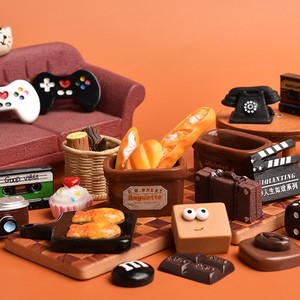 Miniature en résine peinte à la main, motif alimentaire artistique, crème gel, pour décoration DIY, fournitures <span class=keywords><strong>de</strong></span> loisirs créatifs Kawaii, thème féerique, musique vintage, vente en gros - Product Image 3
