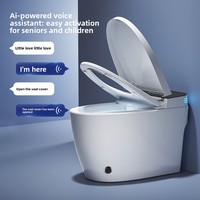 WC intelligent moderne à capteur automatique avec chasse d'eau intégrée, chauffage au sol, aromathérapie, télécommande et fonctionnement automatique