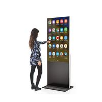 Moniteur Totem Autonome 43 Pouces LCD pour Publicité en Centre Commercial et Aéroport, Affichage Numérique, Tiralait Électrique à Écran Tactile