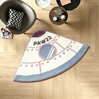 Tapis personnalisé en forme de fusée, tufté à la machine, doux et moelleux, tapis spatial antidérapant pour chambre d'enfant garçon, décoration spatiale