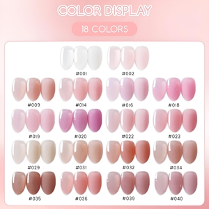 Set de Esmaltes de Gel en 18 Colores Rosa <span class=keywords><strong>Nude</strong></span>, Transparentes, Sin HEMA, para Uñas, Secado con Lámpara UV/LED, Suministros para Salón, Marca Privada OEM - Product Image 2