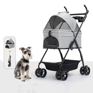 Vente chaude facile à plier doublure amovible panier de rangement <span class=keywords><strong>poussette</strong></span> pour <span class=keywords><strong>chien</strong></span> de compagnie souple pour <span class=keywords><strong>chien</strong></span> chat voyage chariot pour animaux de compagnie transporteur avec roue - Product Image 3