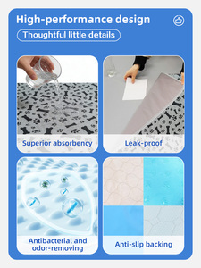 Alfombrilla de <span class=keywords><strong>PVC</strong></span> de lujo para perros al por mayor, tamaño grande, 80x90cm, almohadillas lavables para orinar para mascotas, almohadillas impermeables para entrenamiento de cachorros con patrón de animales para gatos - Product Image 3