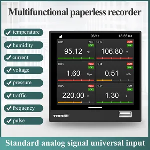 Đa kênh nhiệt kế công nghiệp nhiệt độ kỹ thuật số dữ liệu logger không cần giấy ghi - Product Image 3
