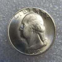 Moneda Antigua de Estados Unidos, Cuarto de Dólar de Washington de Doble Cara, 1932, Copia de Moneda Estadounidense