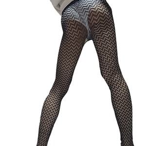 Collants résille pour hommes taille haute en nylon et élasthanne noirs, sous-vêtements sexy, été 2024 - Product Image 5