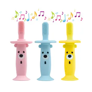 LULA New Design Silicone Material Kids Electric Toothbrush Baby Bone Conduction Music Toothbrush
