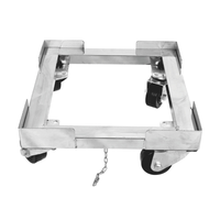 Chariot de stockage en plastique ESD à quatre roues, chariot mobile écologique pour la logistique d'usine