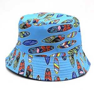 Custom Sublimation Cartoon 100% Cotton Bucket <b>Hat</b> for Men Women White Outdoor Beach Fishing Cap Unique Argyle Leaf Patterns Logo - Product Image 2