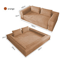 Sofá Cama Doble Rectangular Plegable y Comprimido, Moderno, Convertible, de Espuma Ecológica, Envasado al Vacío, para Uso en Hoteles y Salas de Estar