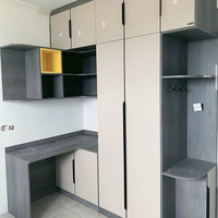 Armoire modulaire avec tiroirs, style minimaliste, MDF gris, dressing, bleu marine, espresso, blanc
