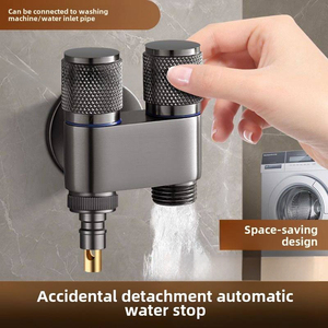 Robinet de pulvérisation pour <span class=keywords><strong>bidet</strong></span> à double commande G1/2, accessoire pour machine à laver les toilettes, cuisine, hôtel, vanne triangulaire en laiton - Product Image 2