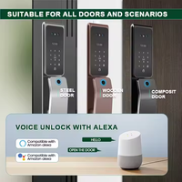 Buiten IP68 waterdichte biometrische gezichtsherkenning vingerafdruk Tuya Wifi kaart digitale deurvergrendeling video intercom Alexa slimme deurvergrendeling