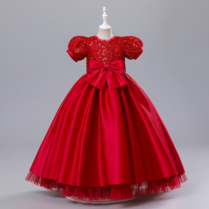 <span class=keywords><strong>Vestido</strong></span> de <span class=keywords><strong>princesa</strong></span> formal para niñas de <span class=keywords><strong>Amazon</strong></span> para actuaciones de un año Festival de Navidad cuello redondo encaje hilo hinchado - Product Image 5