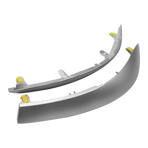 Toyota Corolla Air Vent Side Trim <b>Brackets</b> 2007-2013 Light Gray <b>Plastic</b> Left Door Handle Trim - Product Image 4