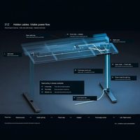 Bureau de jeu électrique réglable en hauteur à double moteur AOR 140 cm, bureau assis-debout RGB, bureau d'ordinateur de bureau, vente en gros d'usine