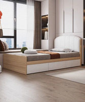 Hochwertige Moderne Neue Design-Schlafzimmersets Luxuriöses Kingsize-Bett Holz-Schlafzimmermöbel Bett mit Stauraum