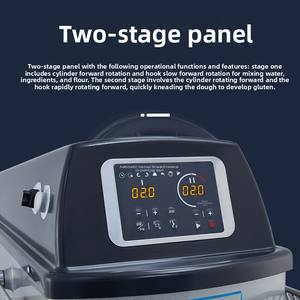 מיקסר בצק מסחרי חדש מנירוסטה 25 ק\"ג/50 ק\"ג 125 ק\"ג מכונת לישה וערבוב לחם וגלוטן ניידת שקטה דיגיטלית - Product Image 5