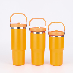 High Quality Wholesale Portable Leakproof Double Wall Stainless Steel <b>Insulated</b> 30oz Office <b>Cup</b> Travel Tumblers Handles 6-12 - Product Image 5