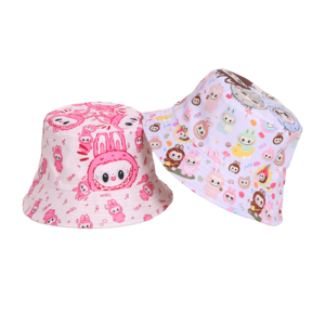 Unisex Labubu <b>Printed</b> Bucket <b>Hat</b> Lightweight Sunshade Stylish Outdoor Vacation Daily Fisherman <b>Hat</b> - Product Image 3