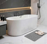 Baignoire autoportante en acrylique, design moderne, baignoire blanche autoportante, baignoire à remous