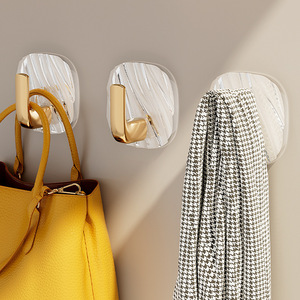 Fruit Transparent Adhesive Hooks 3 Pack Modern Wall Mounted Robe Hooks Removable No Drill For Bathroom Bedroom - Product Image 4