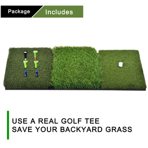 Tapete de Práctica de <span class=keywords><strong>Golf</strong></span> de <span class=keywords><strong>3</strong></span> Zonas, Césped Artificial Medio con Tees para Driver, Hierro y Wedge, para Entrenamiento en Interiores y Exteriores - Product Image 5