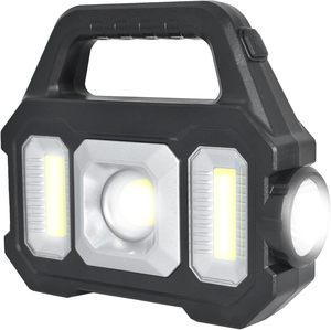Hot Sale USB <b>Rechargeable</b> Solar LED <b>Flashlight</b> with IP55 Waterproof & Dimmable-Emergency Camping Light - Product Image 1