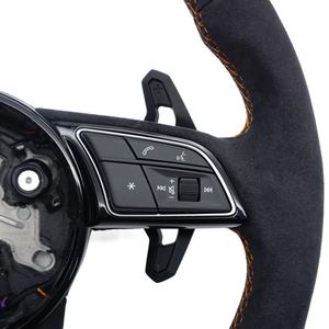 Volante Personalizado Nuevo en Alcántara Naranja para Audi A4 <span class=keywords><strong>A6</strong></span> A7 C7 RS5 S5 B9 <span class=keywords><strong>2012</strong></span> - Product Image 4