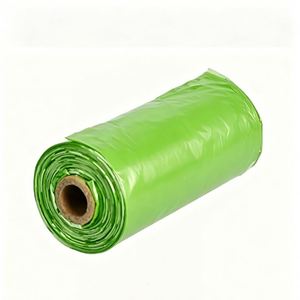 Distributeur de sacs à déjections canines en plastique recyclé en gros, en stock usine, sacs à déjections pour animaux de compagnie de haute qualité, non parfumés, standard - Product Image 1