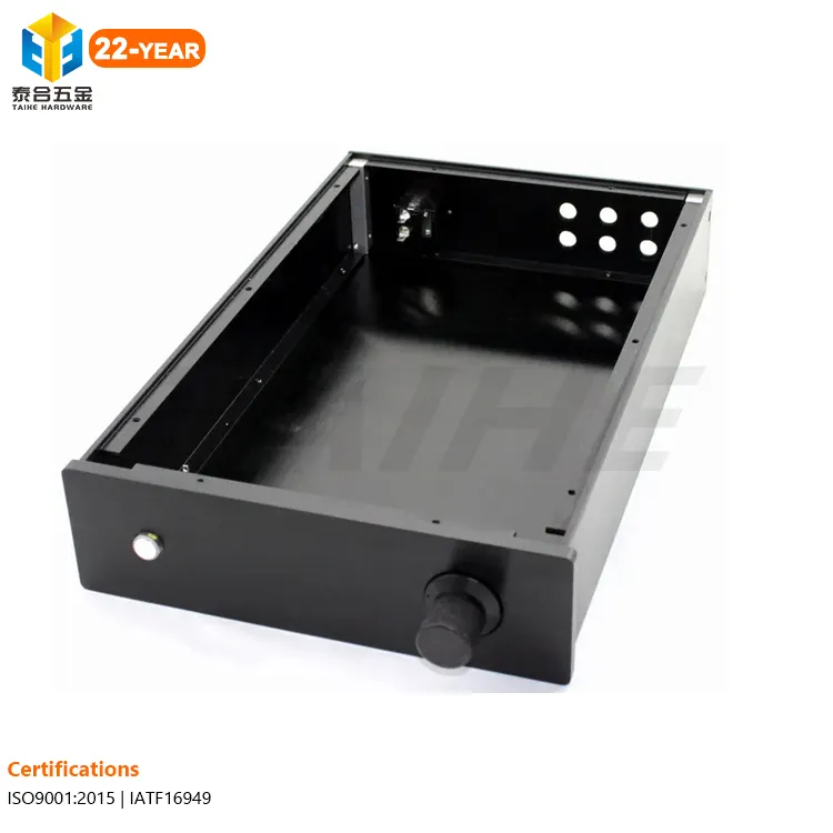 Custom Precision Metal Fabrication Amplifier Box Aluminum Audio Chassis Cabinet