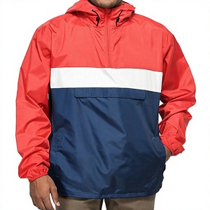 Custom Logo Outdoor Windbreaker <b>Jacket</b> Waterproof Hooded Windbreaker Casual Outerwear Streetwear Color Block Windbreaker <b>Jacket</b> - Product Image 1