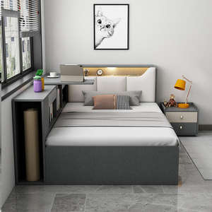 Arredamento Moderno <span class=keywords><strong>Salvaspazio</strong></span> per Camera da <span class=keywords><strong>Letto</strong></span> Letti Funzionali a Castello Singoli e Matrimoniali con Vano Contenitore per Bambini - Product Image 4